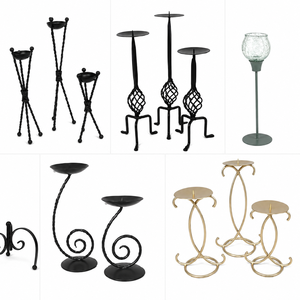 Juego de Portavelas Navideños de Hierro Forjado |   Candelabros Decorativos de Metal para Mesa, Decoración del Hogar, Centro de Mesa para Bodas y Fiestas, Regalo - Product Image 1