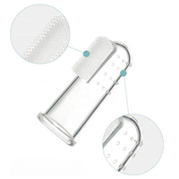 Nettoyeur buccal en silicone transparent pour tout-petits de 0 à 24 mois Modèle KKSBB08