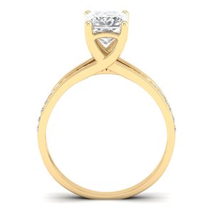 Bague de fiançailles solitaire REYES de luxe en or jaune 14 carats avec diamant de laboratoire CVD taille princesse de 1,8 carat, style hip-hop - Product Image 4