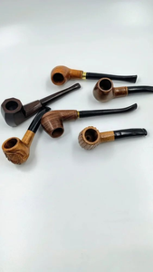 Nouvelle pipe à fumer en bois faite à la main, vintage, écologique, forme personnalisée, courbée - Product Image 4