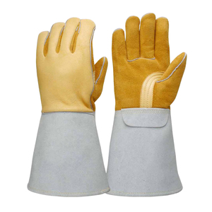 Guantes de trabajo industriales para soldador, resistentes, de última tendencia, con palma y pulgar reforzados, guantes de trabajo para soldadura TIG/MIG - Product Image 3