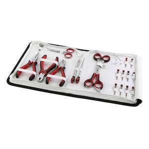 Kit d'outils professionnel pour extensions de cheveux à micro-perles édition or, pinces courbées en acier inoxydable, ensemble de salon, fabricant - Product Image 3