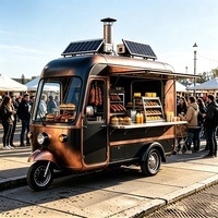 Chariot commercial pour la préparation de thé glacé à la lavande avec sirop de lavande pour foires du bien-être, événements, célébrations et marchés