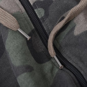 Sudadera con Capucha y Cremallera para Hombre, Camuflaje, Corte Regular, Informal, de Algodón Tejido, para Otoño - Product Image 3