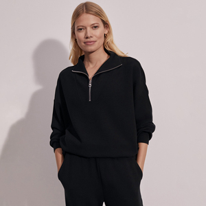Nuevo Estilo Sudadera de Mujer Tallas Grandes con Media Cremallera, Holgada, Cuello Alto, Venta al por Mayor, Sudadera de Invierno Oversize para Mujer con Media Cremallera - Product Image 1