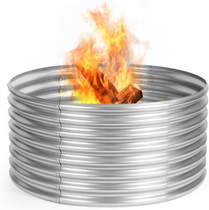 ODM Factory Outdoor Galvanized Steel Fire Pit Grills Portable Camping Planter Raised Garden <b>Bed</b> Foldable <b>Swing</b> Fire Ring Floor - Product Image 1