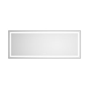 Specchio da Bagno a LED da Parete 72 x 28 Pollici con Cornice in Alluminio, Retroilluminazione e Illuminazione Frontale, Antiappannamento, Memoria 3, Specchio per Vanità - Product Image 3