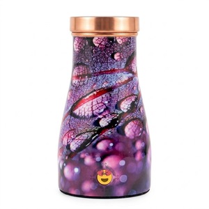Botella de Agua de Cobre Puro con Estampado de Mármol de Lujo, Sin Juntas, a Prueba de Fugas, Bebedero Metálico Premium con Impresión Digital, Bebedero Ayurvédico de Cobre - Product Image 2