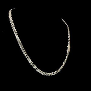 Cadena de plata de ley 925 con diamantes de moissanita VVS, estilo Iced Out, corte brillante redondo VVS, joyería hip hop para uso unisex. - Product Image 3