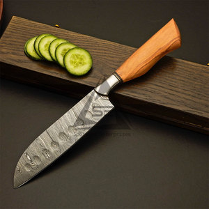Lightweight Handmade Solid Color 67-Layer Damascus Steel Chef <b>Knives</b> <b>Set</b> with Wood Handles Factory Direct Supply - Product Image 2