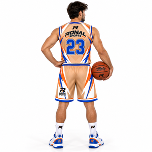 Maillot de basket-ball sans manches en maille respirante réversible, vente en gros, vêtements de sport personnalisés pour équipes, uniforme unisexe pour adultes - Product Image 4