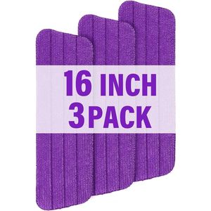 Ricambi per Mop in Microfibra da 16,5 Pollici, Confezione da 3, Testine Piatte Riutilizzabili per Pulizia Pavimenti Bagnati e Asciutti - Product Image 1