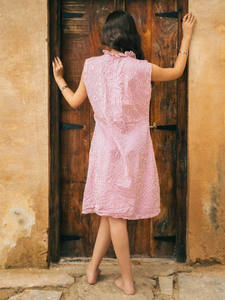 Vestidos Navideños Modernos de Calidad Perfecta, Mini y Maxi, de Lino, Diseño con Cuello en V, Sin Mangas, Estilo Bohemio, de Algodón - Product Image 2