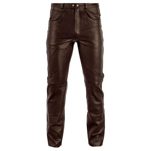 Pantalones de Cuero para Hombre, Estilo Nuevo, Corte Recto, Cuero de Alta Calidad, Diseño Personalizado, con su Propio Logotipo - Product Image 1