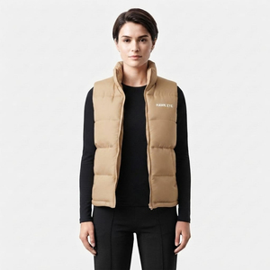 <b>Women</b> Fashion <b>Padded</b> Vest Jacket Sleeveless Quilted <b>Winter</b> Wear High Neck Outdoor Wear - Product Image 1