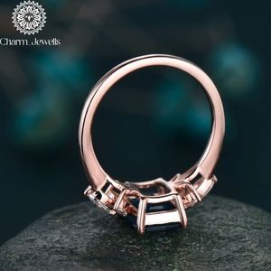 Bague de fiançailles en moissanite plaquée or rose et argent pour femme, certifiée IGI, sertissage classique à griffes, 3g de pierres précieuses - Product Image 6
