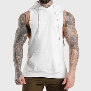 Sleeveless <b>Hoodies</b> For Men Bodybuilding Hooded Tank Tops Male <b>Workout</b> Trending Products - Product Image 3