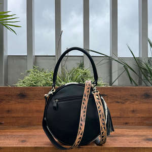 2025 Custom Logo Luxury Hand Tooled Leather Women's Round Bag Crossbody Purse <b>Large</b> Capacity with Hair on Hide Gift & Dust Bag - Product Image 5