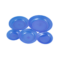 Assiette en plastique imprimée colorée, design classique et moderne, durable, élégante et intemporelle, en PP non toxique, directement de l'usine, en stock