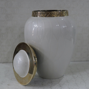 HHO DE LA India ofrece urna de cremación blanca de tendencia para adultos, niños o mascotas, urna de recuerdo con impresión personalizada para almacenamiento de cenizas - Product Image 2