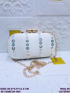 Luxury Handmade Embroidered <b>Clutch</b> Bags for Women | <b>Wedding</b> Party Evening Bags with Chain | Bulk Mix Design <b>Clutches</b> - Product Image 6