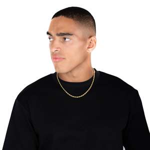 Gold <b>Rope</b> <b>Chain</b> Necklace Classic Unisex Everyday Wear - Product Image 2