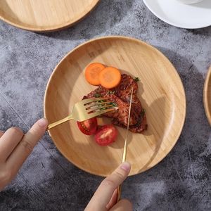 Vaisselle de table pour servir les aliments, assiettes en bois, assiettes et plats en bois massif faits à la main, ensemble réutilisable, écologique, cuisine - Product Image 4