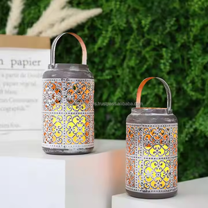 Distressed Color Metal Handmade Lantern <b>Candle</b> <b>Holder</b> Stand for Christmas Easter Home Event Decorations Pillar Shape <b>Garden</b> - Product Image 4