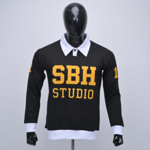 Uniforme de Rugby Estilo Polo de Primera Calidad con Logotipo Personalizado Bordado en Chenilla en la Parte Delantera y en las Mangas para Hombre, Camiseta de Rugby - Product Image 1