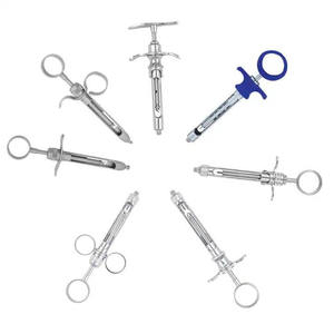 Seringues dentaires aspirantes personnalisées à 7 pièces avec poignée annulaire en acier inoxydable, équipement dentaire de classe I, manuel - Product Image 1