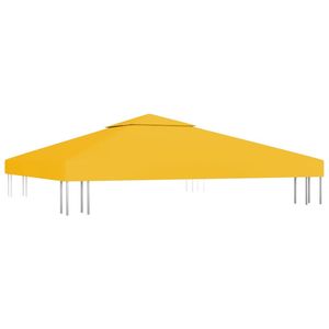 Telo di Copertura Giallo a 2 Livelli per Gazebo 1 Oz/ft² 9.8x29.8 - Accessorio per Baldacchino e Pergola - Product Image 2