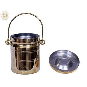 Dolchi ทองเหลืองดั้งเดิมขนาด6นิ้วทำด้วยมือ (กระป๋องนม) ของตกแต่งบ้านแบบดั้งเดิม - Product Image 2