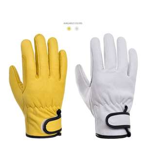Fabricants directs d'usine, gants de travail en cuir de qualité supérieure, couleurs et designs demandés par les clients, gants de travail en cuir résistants. - Product Image 2