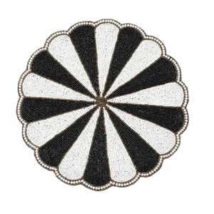 Manteles individuales contemporáneos de cuentas para mesa de comedor, elegantes manteles individuales bordados con cuentas para mesa de cena - Product Image 4