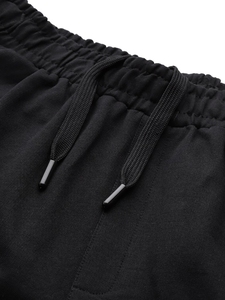 Women's <b>Black</b> Knitted Sport <b>Shorts</b> With Rainbow Stripes Elastic Waist Regular Fit Breathable Pocket Design - Product Image 6