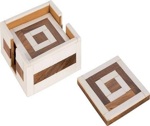 Posavasos de Resina y Hueso de Primera Calidad con Incrustaciones de Madreperla, Diseño Clásico - Product Image 4