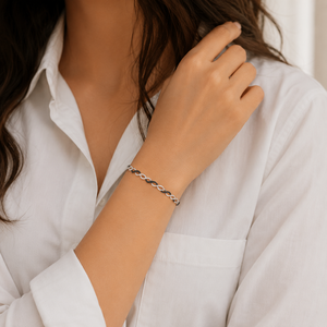 Pulsera de Lujo con Eslabones Infinitos, Plata de Ley 925, Moissanita, Pulsera de Boda para Mujer, Joyería Elegante y a la Moda - Product Image 5