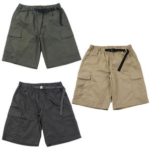 Shorts cargo décontractés pour hommes, pour la randonnée en plein air, coupe droite, couleur kaki, fabriqués en usine au Pakistan. - Product Image 6