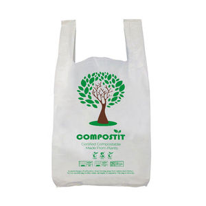 Bolsa de Camiseta con Logotipo Personalizado, Bolsa para Productos en Rollo, Venta Caliente, 100% Compostable, Biodegradable, Sostenible, 30L - Product Image 3