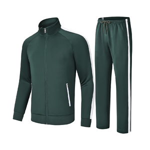 Conjunto de Chándal de Invierno Transpirable para Hombre Tallas Grandes, Diseño Personalizado, Casual, Ecológico, Color Sólido, Cremallera Completa - Product Image 1