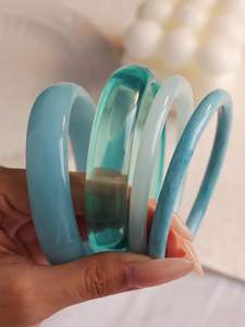 Bracelet unique en acrylique, jonc en résine transparente pour femme, idéal pour les fêtes et mariages, haute qualité, prix bas - Product Image 2