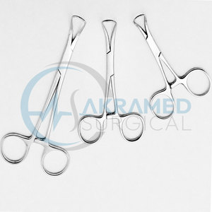Ensemble de 3 pinces à serviettes en acier inoxydable, pinces chirurgicales pour drapage, instrument médical certifié CE, réutilisable, 9 cm, 11 cm, 14 cm - Product Image 3