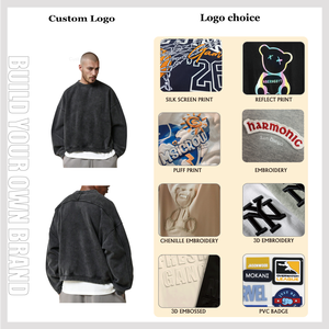 Proveedor de sudaderas vintage de alta calidad para hombre, con hombros caídos, personalizadas, de marca, unisex, extragrandes y gruesas. - Product Image 6