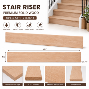 Custom EFS Eco-Friendly Safe Rubber Wood Stair Tread & Parts with 5+ Year Warranty Traditional Design for Indoor Stairs - Product Image 3