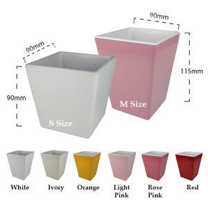 Colorful Flower Pot <b>Square</b> Decorative Planters for Flower Arrangements Indoor or Outdoor Multi-Colors - Product Image 3