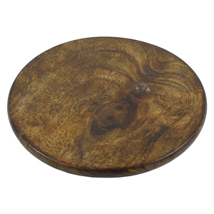 Plateau de service en bois rond avec finition émaillée, idéal pour la décoration de table à manger à la maison, plateau de service alimentaire design - Product Image 2