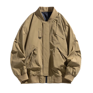 Plus Size Men’s Workwear Jacket Spring Autumn Loose Fit Bomber <b>Coat</b> with Pockets, Casual Fashion Outerwear, 5XL–7XL - Product Image 1