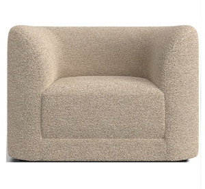 Modern Tufted Accent Chair Upholstered Fabric <b>Armchair</b> Soft Lounge Seat for Living Room Bedroom Hotel - Product Image 1
