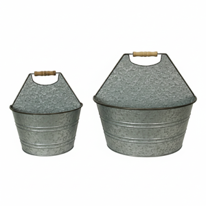 Maceta galvanizada para colgar en la pared y soporte para flores, macetas decorativas para interiores, macetas colgantes - Product Image 1