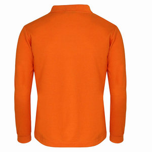 เสื้อโปโลแขนยาวลายทางสำหรับผู้ชาย สีน้ำเงิน-ดำ ดีไซน์บล็อกสี ทรงปกติ ปกเสื้อพับได้ - Product Image 4